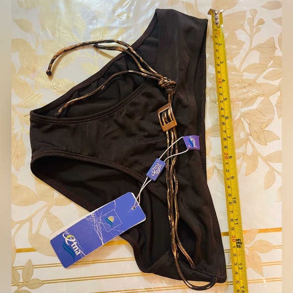 VTG  Etna Two Pieces Underwire Bikini Lined Swimsuit Size 85C/ 42 M/L Brown - Picture 5 of 6